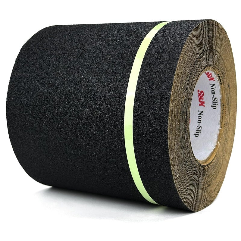 SX Anti Slip Tape 6 Inch x 60 Ft, 2X Longer Heavy Duty Grip Tape with Glow-in-Dark Strip, Outdoor Stair Treads Non-Slip for Steps, Ramps, Boats, Decks, Non-Skid Safety, Long-Lasting - Image 1